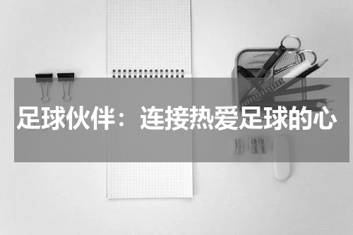 足球伙伴：连接热爱足球的心