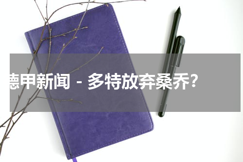 德甲新闻 - 多特放弃桑乔？